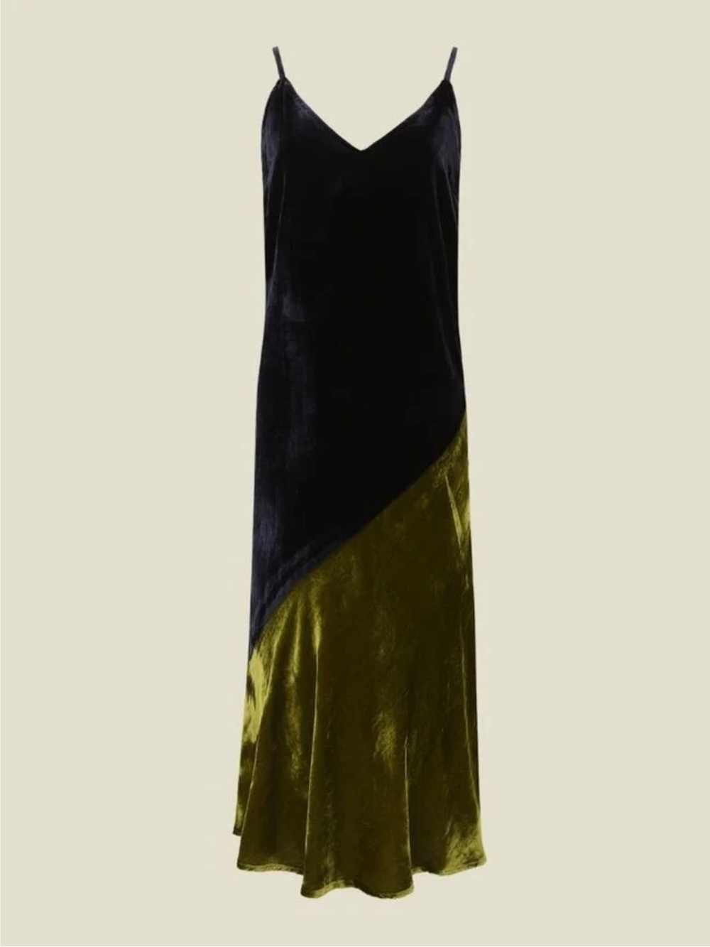 FRNCH NEW engy black green velvet slip dress practical magic witchy fall S/M